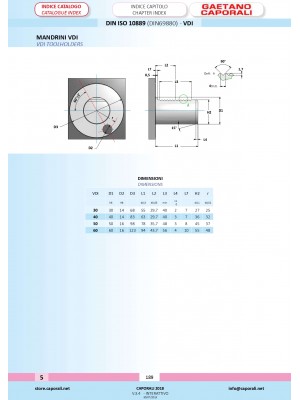Каталог инструмента VDI Caporali Италия